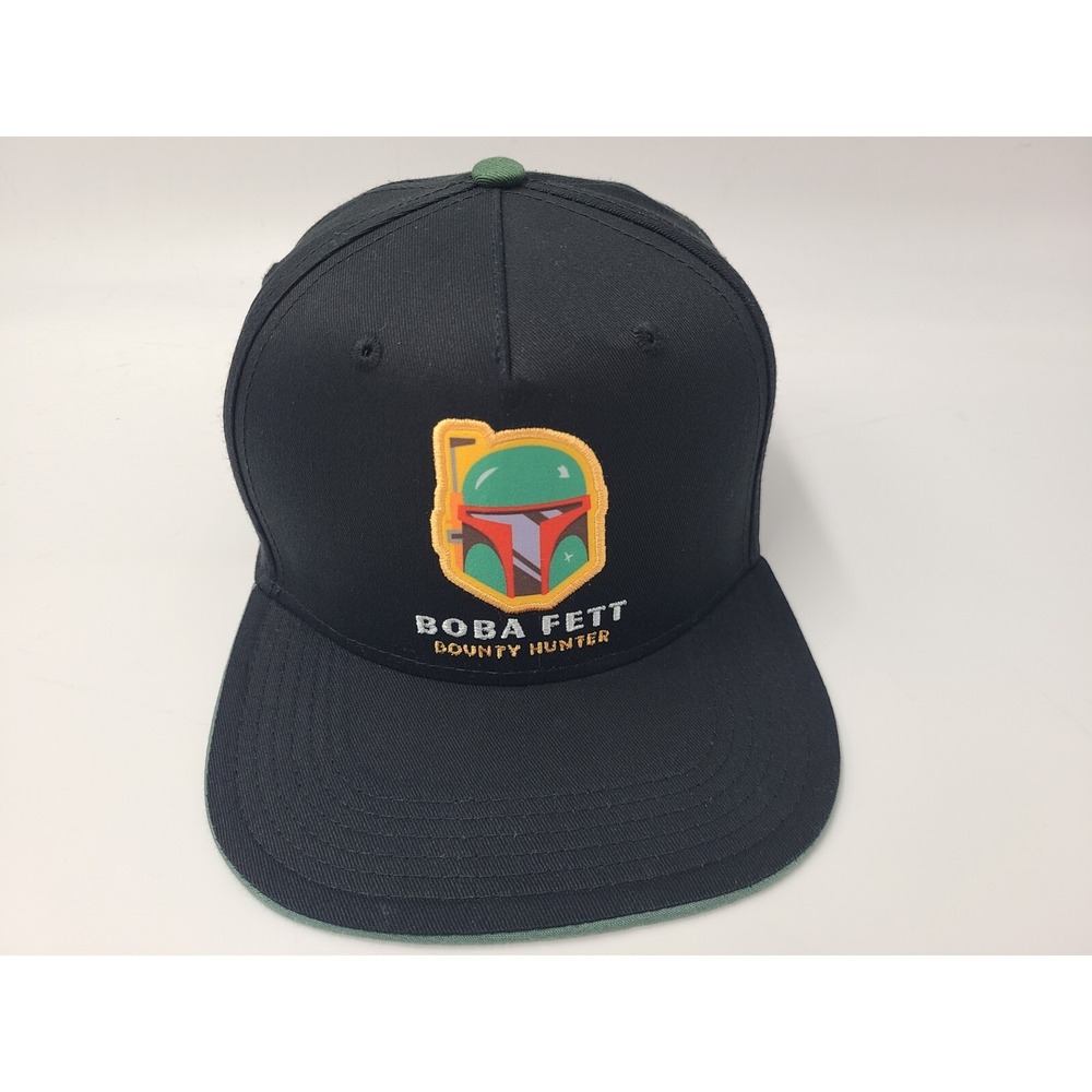Youth Boba Fett Bounty Hunter Star Wars Snapback Hat Cap Movie Boy Girl Black